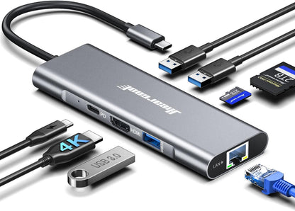 Hiearcool USB C Hub Ethernet 8-in-1,