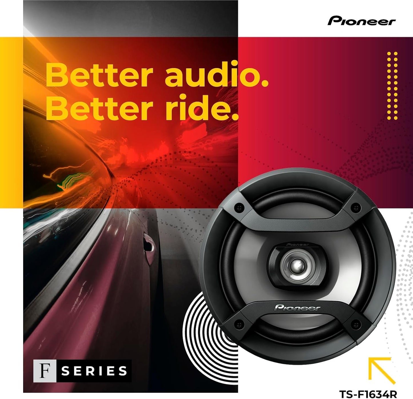PIONEER F-Series TS-F1634R 6.5” 2-Way Speakers
