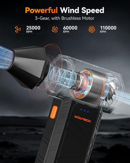 WOLFBOX MegaFlow 50 Compressed Air Duster