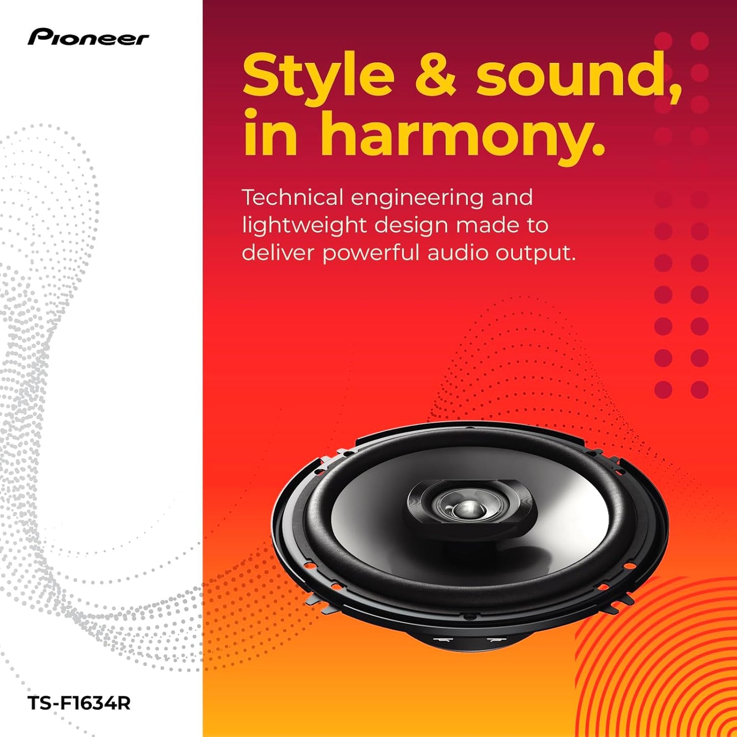 PIONEER F-Series TS-F1634R 6.5” 2-Way Speakers